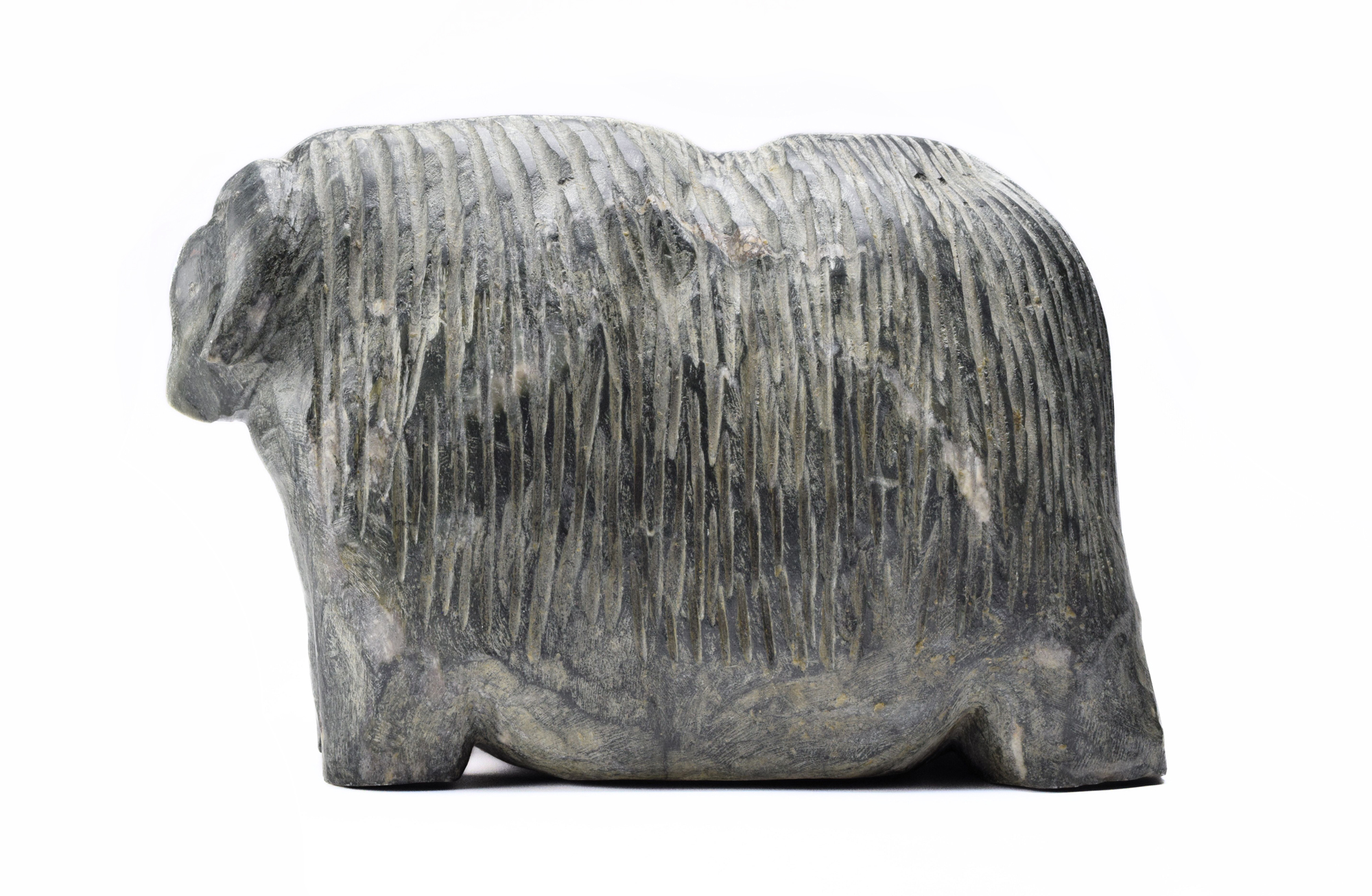 Musk Ox, ca. 1980, stone, 9.5 x 14.5 x 7 in. $3500 | Inuit Art | Marion ...